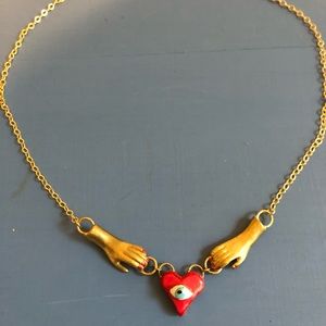 Susan Alexandra Heart-held Necklace 18”